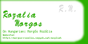 rozalia morgos business card