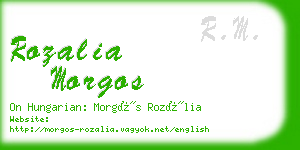 rozalia morgos business card